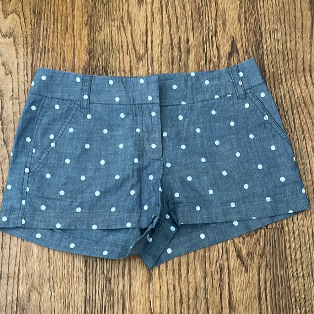 J.Crew Polkadot City Fit Shorts size 2